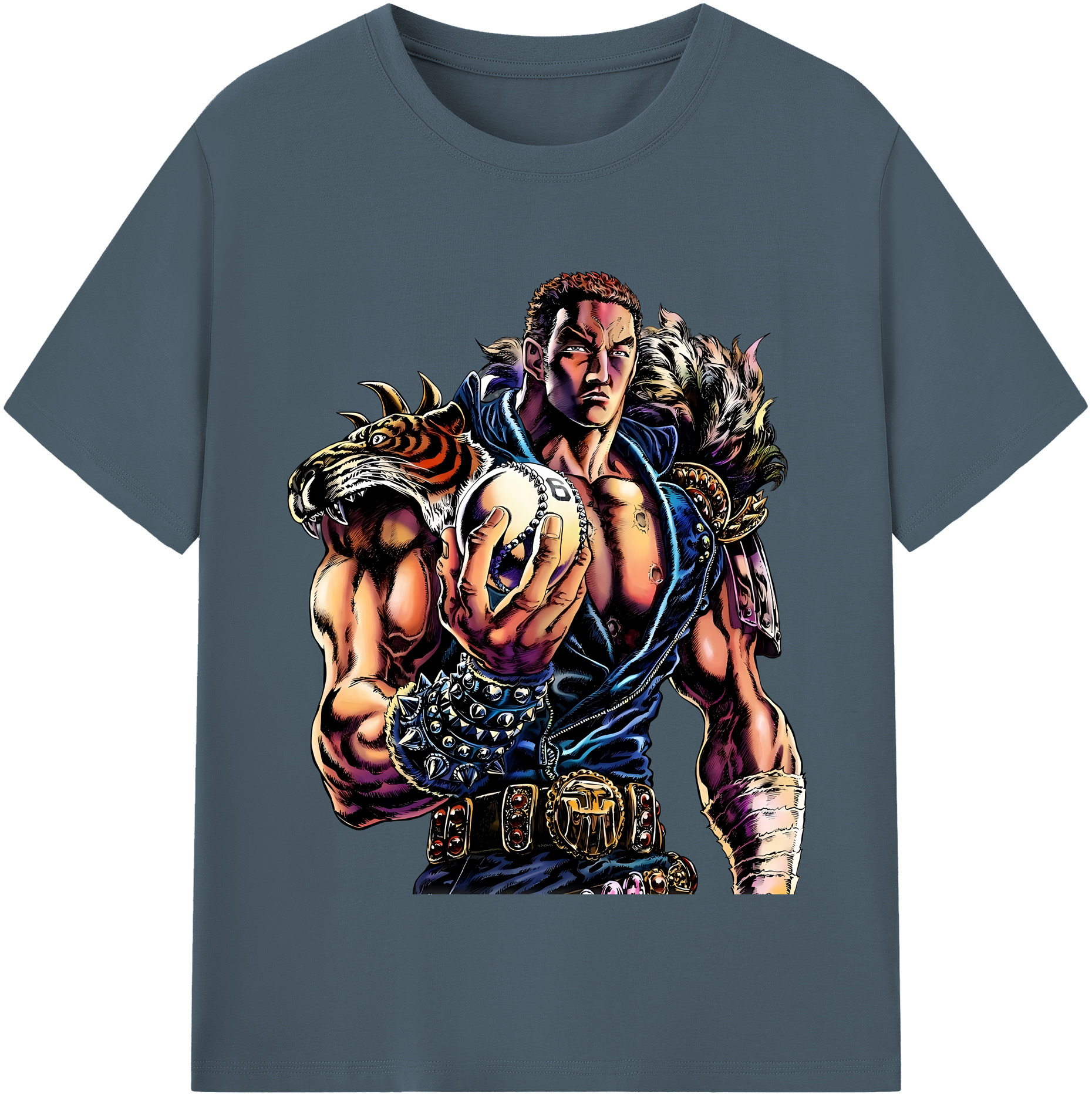 （画像用） 北斗の拳 Fist of the North Star 綿100％半袖Tシャツ（フロントプリント）